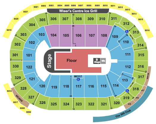 Rogers Arena Seating Chart: Jelly Roll