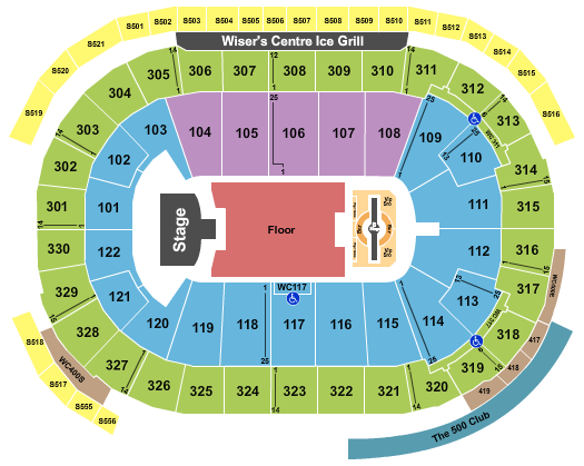 Rogers Arena Seating Chart: Justin Timberlake