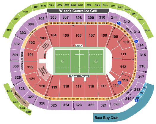 Rogers Arena Seating Chart: Lacrosse 2