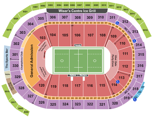 Rogers Arena Seating Chart: Lacrosse 2