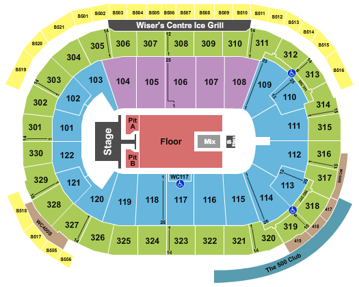 Rogers Arena Seating Chart: Lainey Wilson