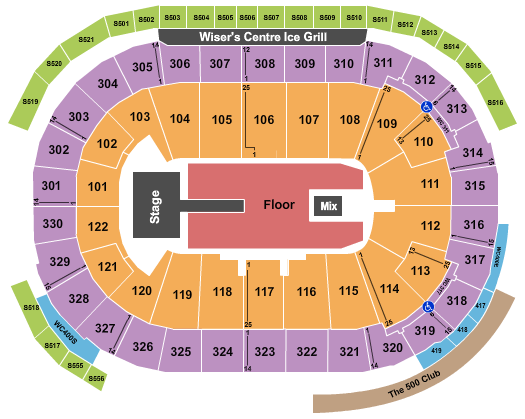 Rogers Arena Seating Chart: Maroon 5 2