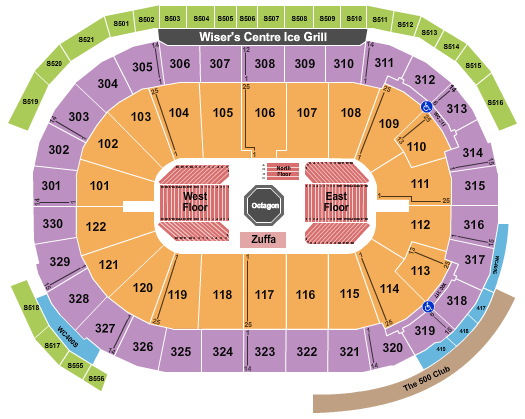 Rogers Arena Seating Chart: UFC