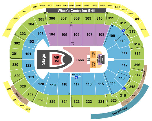 Rogers Arena Seating Chart: Usher