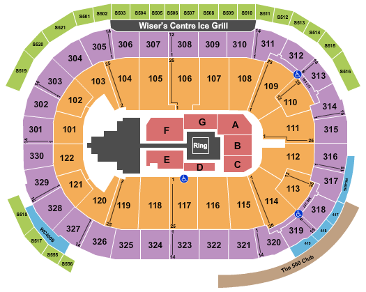 Rogers Arena Seating Chart: WWE
