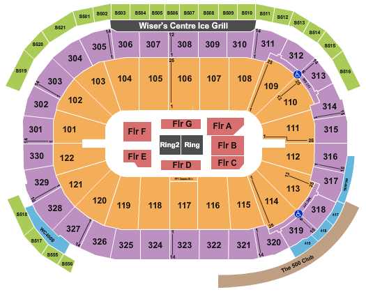 Rogers Arena Seating Chart: WWE