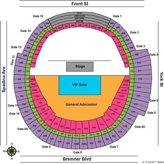 Rogers Centre Seating Chart