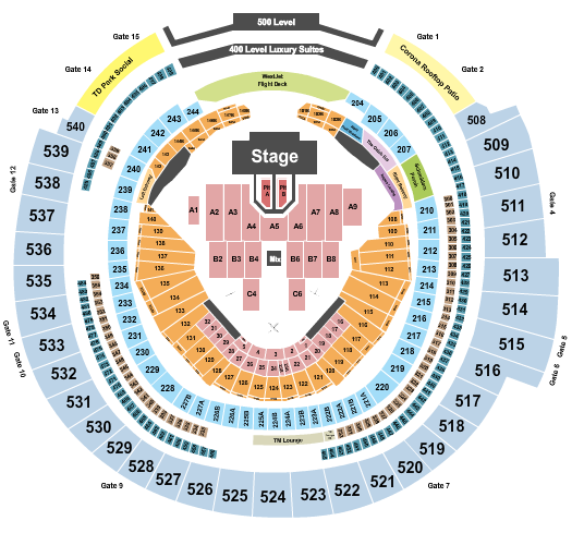 Rogers Centre Seating Chart: Def Leppard