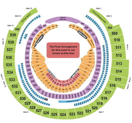 Rogers Centre Seating Chart: Generic Floor