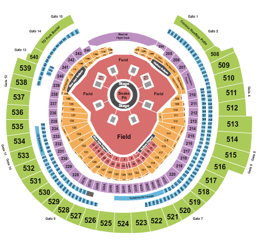 Rogers Centre Seating Chart: Metallica 2