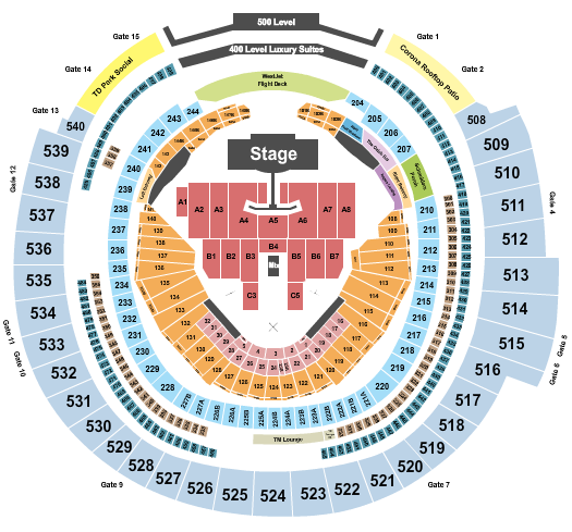 Rogers Centre Seating Chart: Pink 2