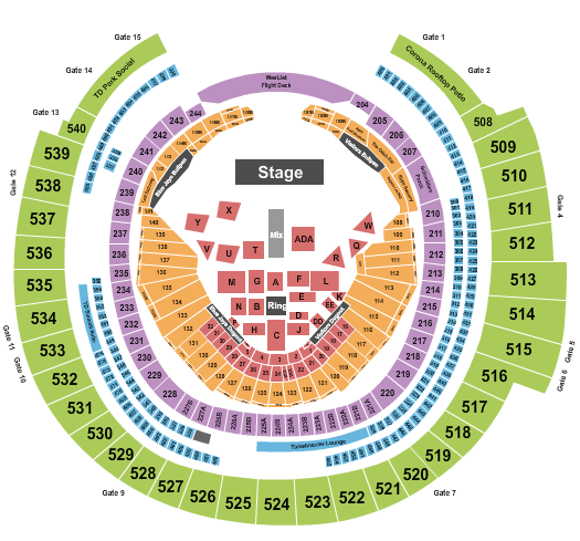 Rogers Centre Seating Chart: WWE