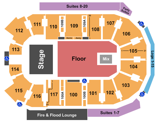 Rogers Forum Seating Chart: Endstage 3
