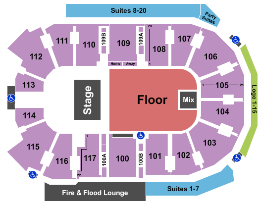 Rogers Forum Seating Chart: Endstage Floor Pit