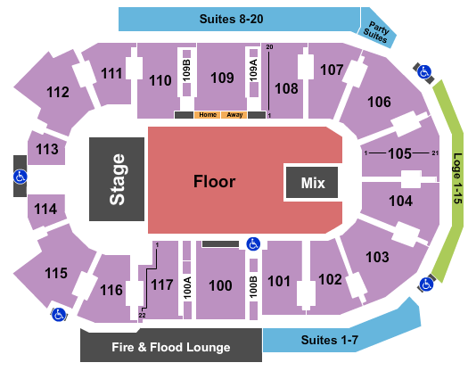 Rogers Forum Seating Chart: Endstage GA Floor 2
