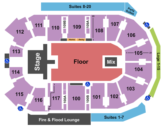 Rogers Forum Seating Chart: Endstage RSV Flr/Catwalk