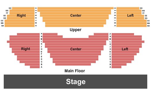 Rogers High School Performing Arts Center Seating Chart: End Stage