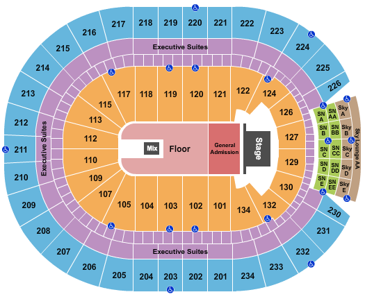 Rogers Place Seating Chart: Bruce Springsteen