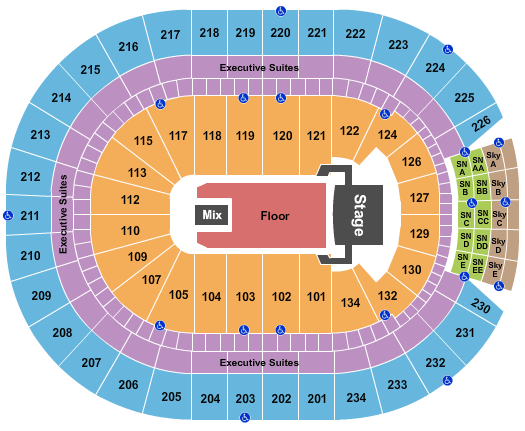 Celine Dion Seating Chart