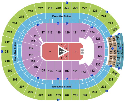 Rogers Place Seating Chart: Center Stage