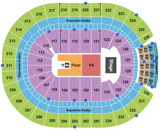 Rogers Place Seating Chart: Endstage GA Pit