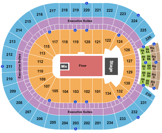 Rogers Place Seating Chart: Endstage GA Flr 2