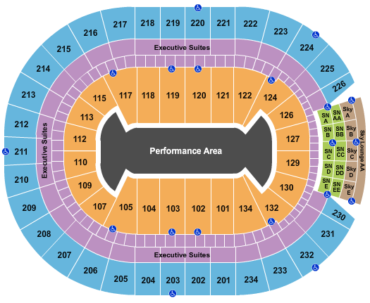 Rogers Place Seating Chart: Performance Area