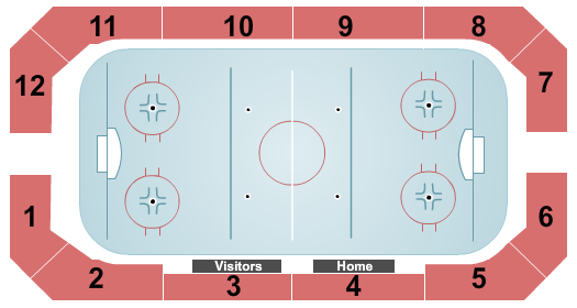 Kopar Memorial Arena Seating Chart: Hockey