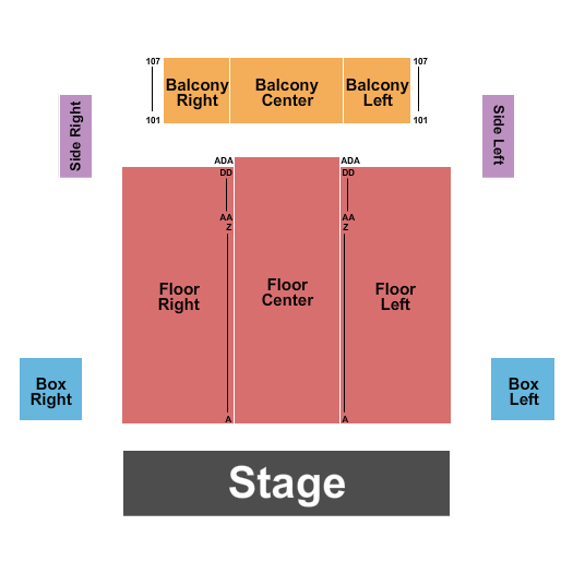 Rome City Auditorium Seating Chart: Endstage