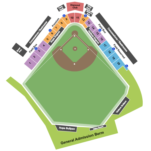 Ron Tonkin Field Seating Chart: Baseball