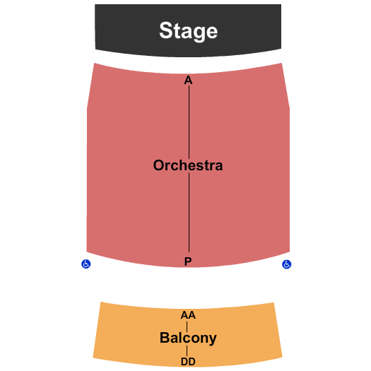 Miniaci Performing Arts Center Seating Chart: End Stage