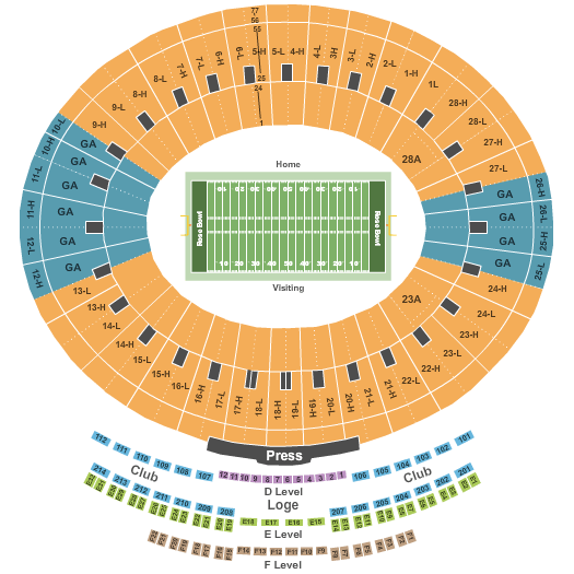 Yale Bowl Seating Chart