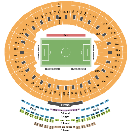 Rose Bowl Stadium - Pasadena Seating Chart: Soccer 2