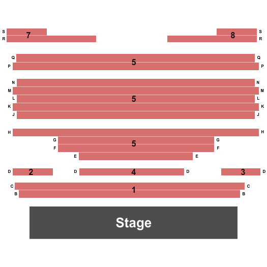 Rose Center Theater Seating Chart: End Stage