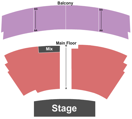 Rose Theater - Omaha Seating Chart: End Stage