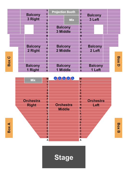 Ross Perot Theatre Seating Chart: Endstage