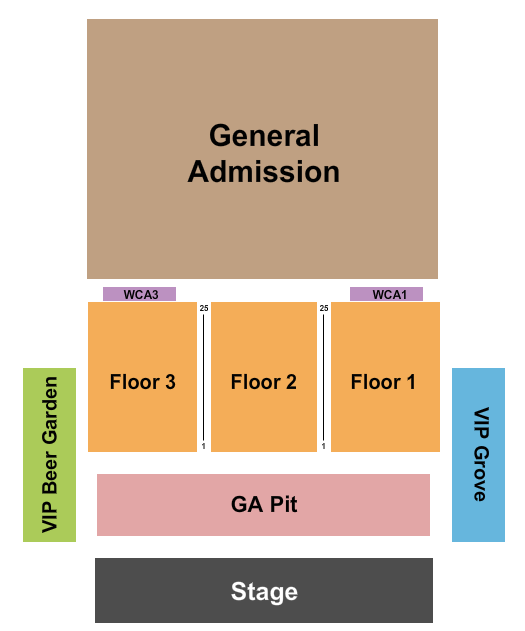 Round Rock Amphitheater Seating Chart: Endstage GA Pit 2