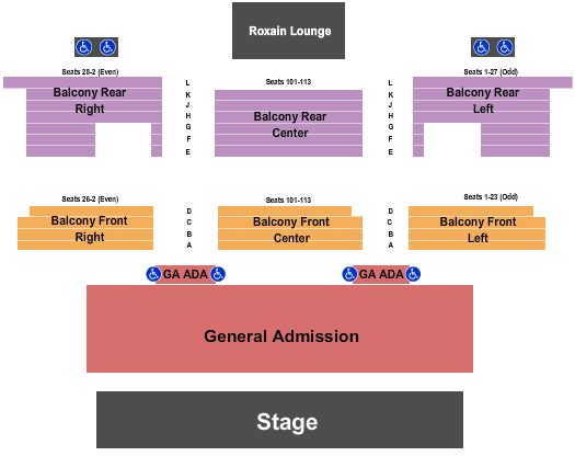 Roxian Theatre Seating Chart
