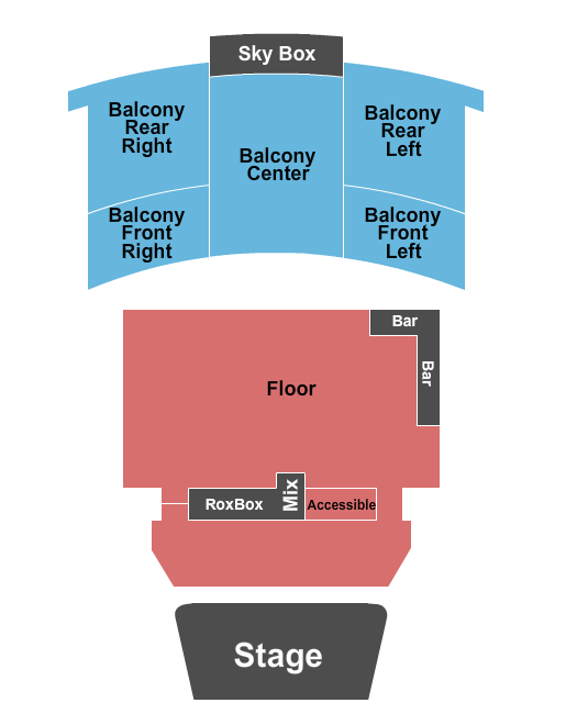 Roxian Theatre Seating Chart: GA Flr/Rsv Balc/Roxbox