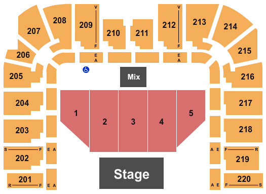 Roy Wilkins Auditorium At Rivercentre Seating Chart: Endstage 3