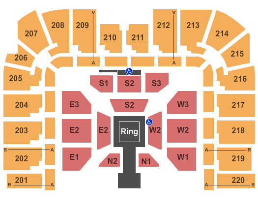 Roy Wilkins Auditorium At Rivercentre Seating Chart: WWE