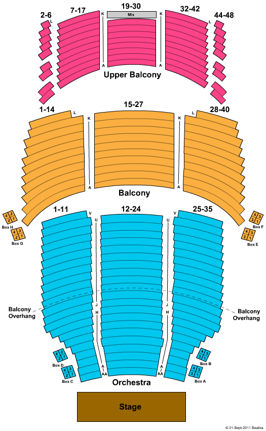 Alex Theater Seating Chart
