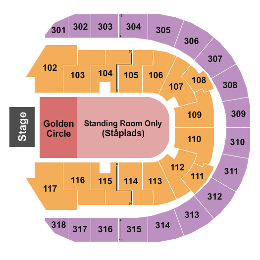 Royal Arena - Copenhagen Seating Chart: ASAP Rocky