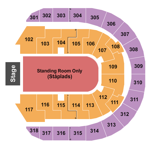 Royal Arena - Copenhagen Seating Chart: Olivia Dean