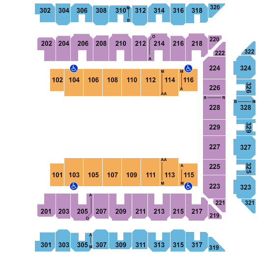 Royal Farms Arena Detailed Seating Chart