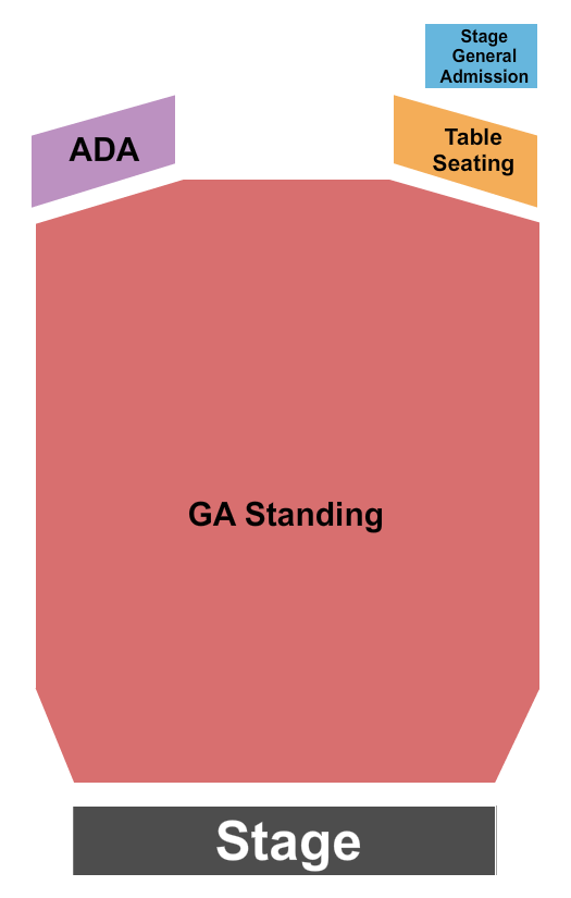 Royal Oak Music Theatre Seating Chart: Endstage w/ GA Stage