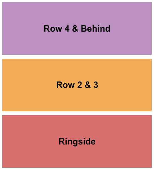 Royal Palace Seating Chart: Ringside / Rows