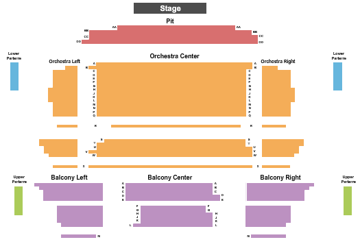 Ruby Diamond Auditorium Seating Chart
