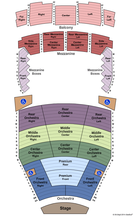 Celtic Woman Tickets Rudder Auditorium Seating Chart End Stage