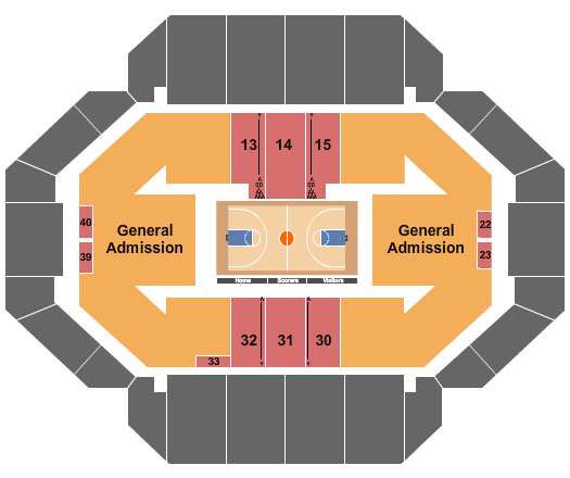 Rupp Arena At Central Bank Center Seating Chart: Basketball with GA